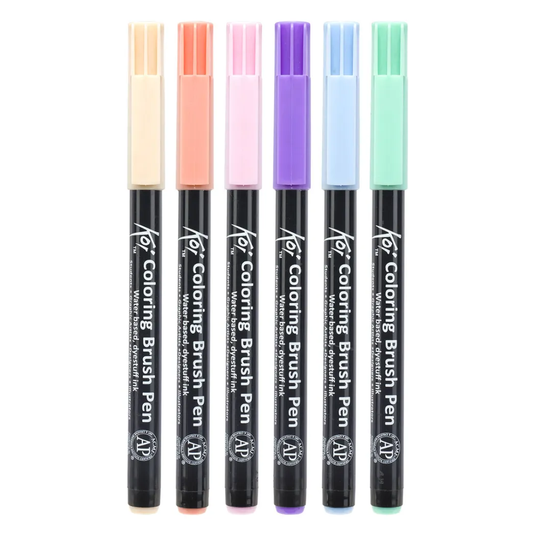 Koi Coloring Brush Pen 6-set Sweets