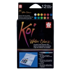 Koi Målarset Water Colors Sketch Box 12 + Pensel