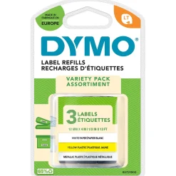 LetraTag plastetiketter 12mm x 4m 3-pack