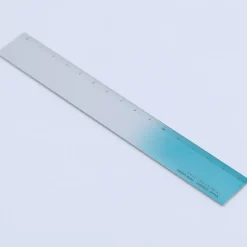 Linjal Aluminium 15 cm Silver/Turquoise