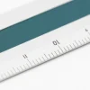 Linjal Aluminium/Läder 15 cm Silver/Turquoise