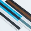 Linjal Aluminium/Läder 15 cm Turquoise/Black