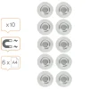 Magneter 32 mm Extra-starka 10-pack Clear
