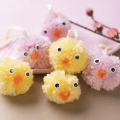 Mini DIY-kit Pompom Kycklingar