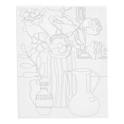 Målarduk med tryck 24x30cm 360g Blommigt stilleben