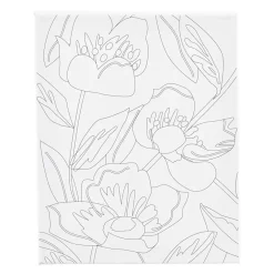 Målarduk med tryck 24x30cm 360g Vallmo