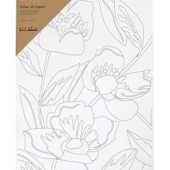 Målarduk med tryck 24x30cm 360g Vallmo