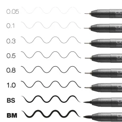 Multiliner Classic 8-set Black
