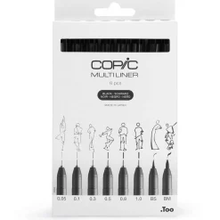 Multiliner Classic 8-set Black
