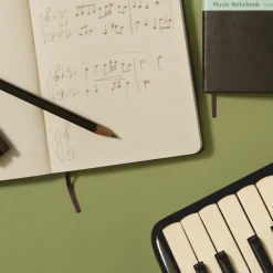 Music Notebook ART collection Large Black