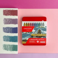Neocolor I Pastellkritor Metallic 10-set