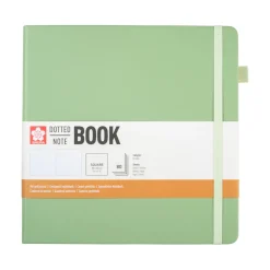 Notebook 20x20 cm Hard Cover Pale Patina Dotted