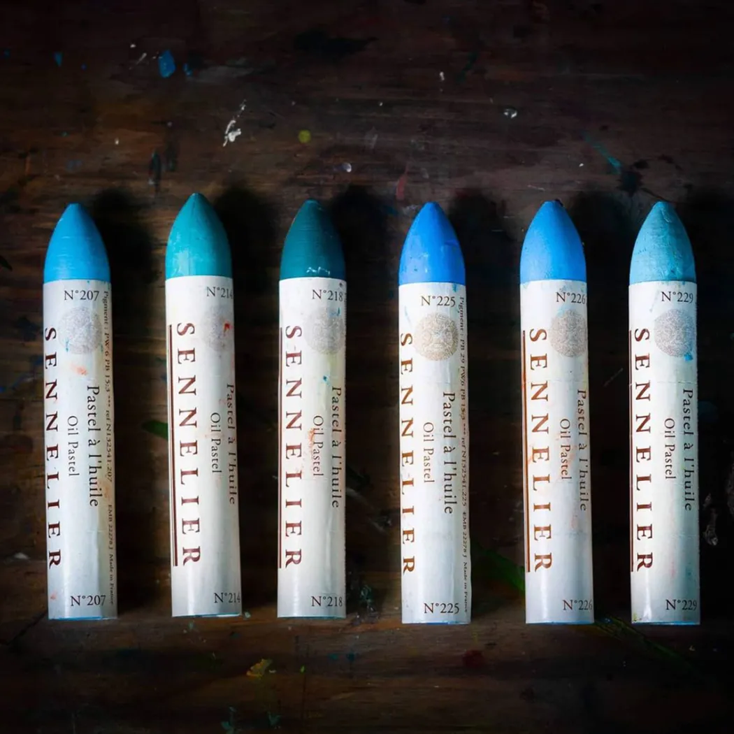 Oljepastell 5ml 50-set Träskrin
