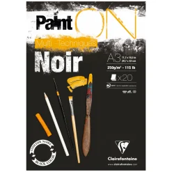 Paint'ON Konstnärsblock Black Noir A3