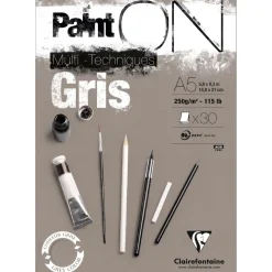 Paint'ON Konstnärsblock Gris A5