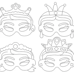Pappersmasker Prinsessor 12 st