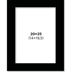 Passepartout Svart 20x25 cm