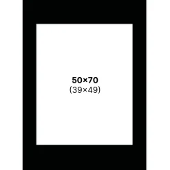 Passepartout Svart 50x70 cm