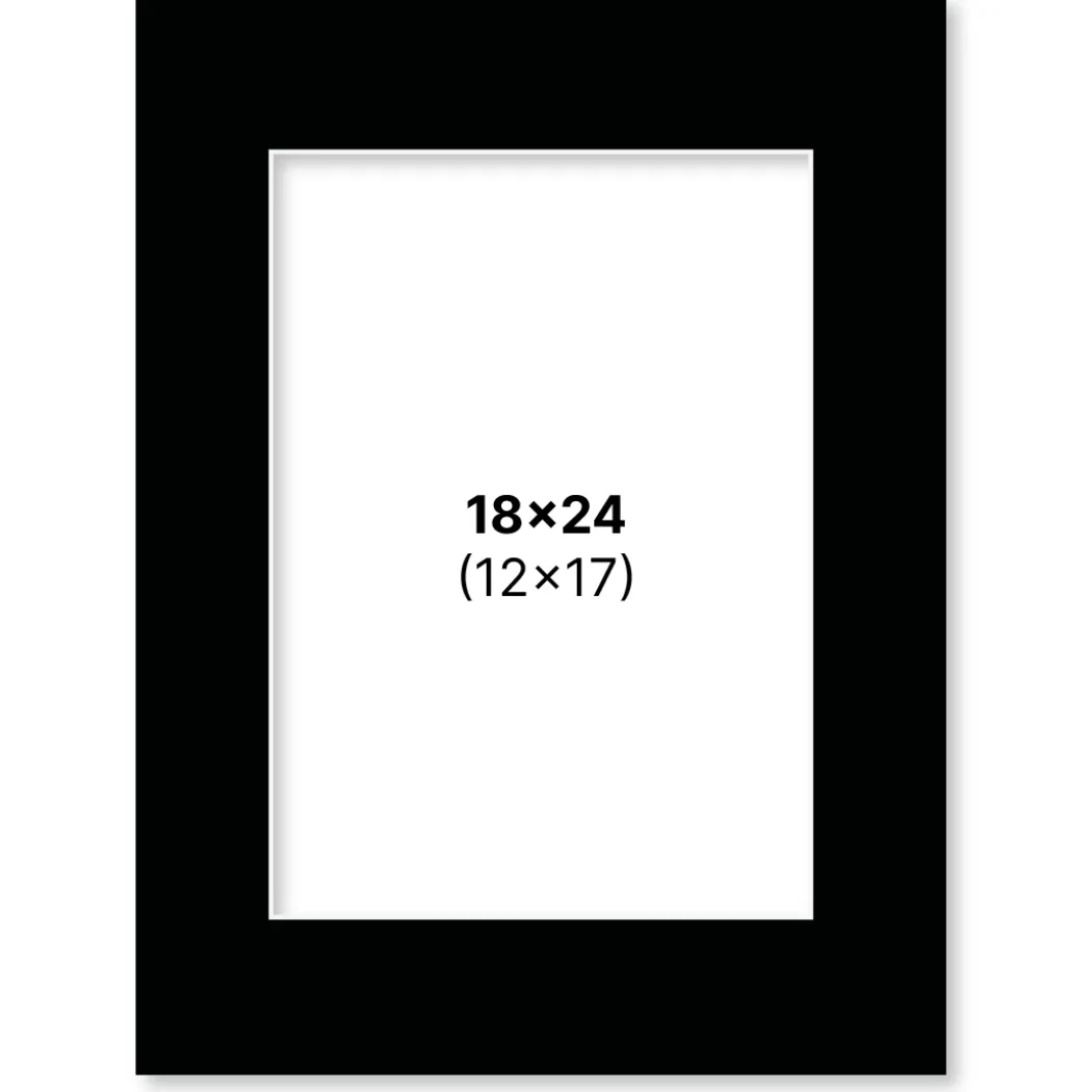 Passepartout Svart 18x24 cm