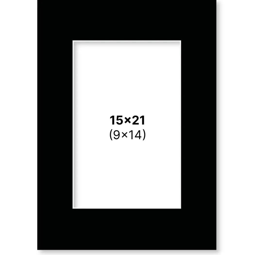 Passepartout Svart 15x21 cm