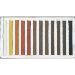 Pastellkritor Hårda Brun/Röd 12-set