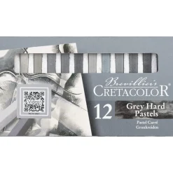 Pastellkritor Hårda Gråskala 12-set