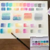 Pastel Shades Akvarellfärg 12-set halvkoppar