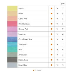 Pastel Shades Akvarellfärg 12-set halvkoppar