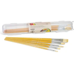 Penslar Rund/platt spets 5-set Olja