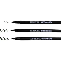 Pigma Brush Pen 3-set