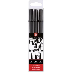 Pigma Brush Pen 3-set