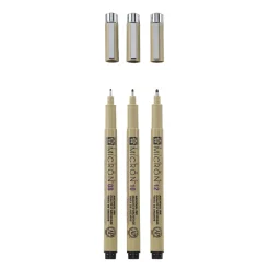 Pigma Micron Fineliner 3-pack Bred