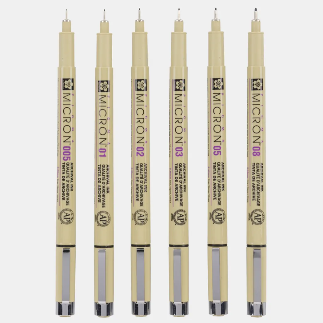 Pigma Micron Fineliner 6-set