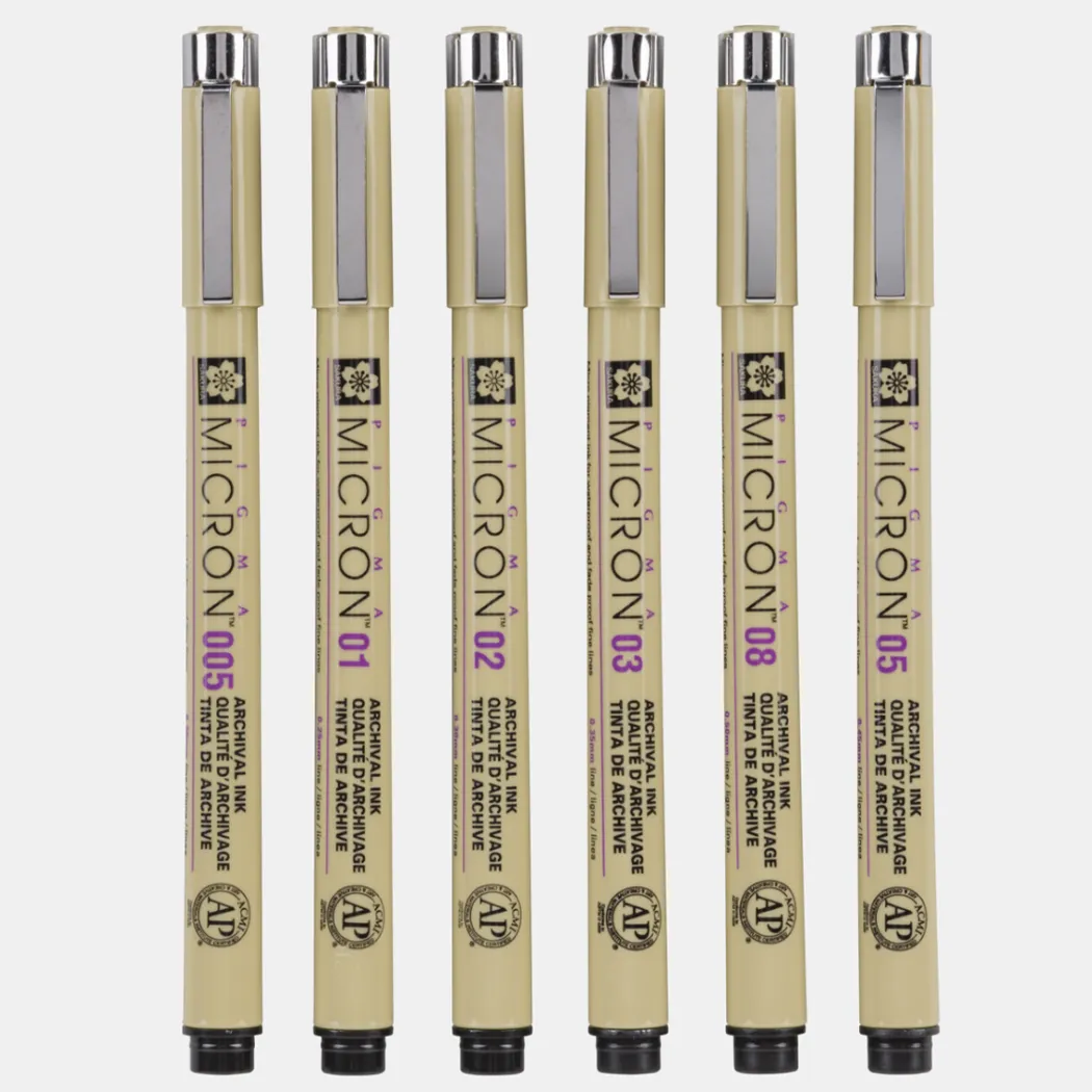 Pigma Micron Fineliner 6-set