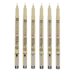 Pigma Micron Fineliner 6-set 05 Basic Colours
