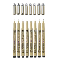 Pigma Micron Fineliner 8-set Black