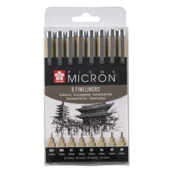 Pigma Micron Fineliner 8-set Black