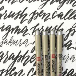 Pigma Micron Fineliner 6-set + 1 Brush Pen + 1 PN