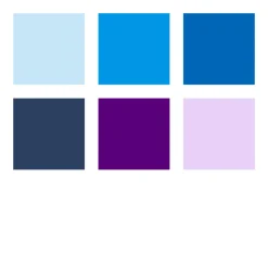Pigment Arts Brush Pen 6-set Blue/Violet