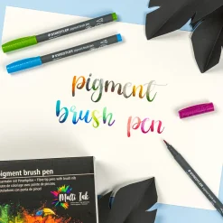 Pigment Arts Brush Pen 6-set Blue/Green