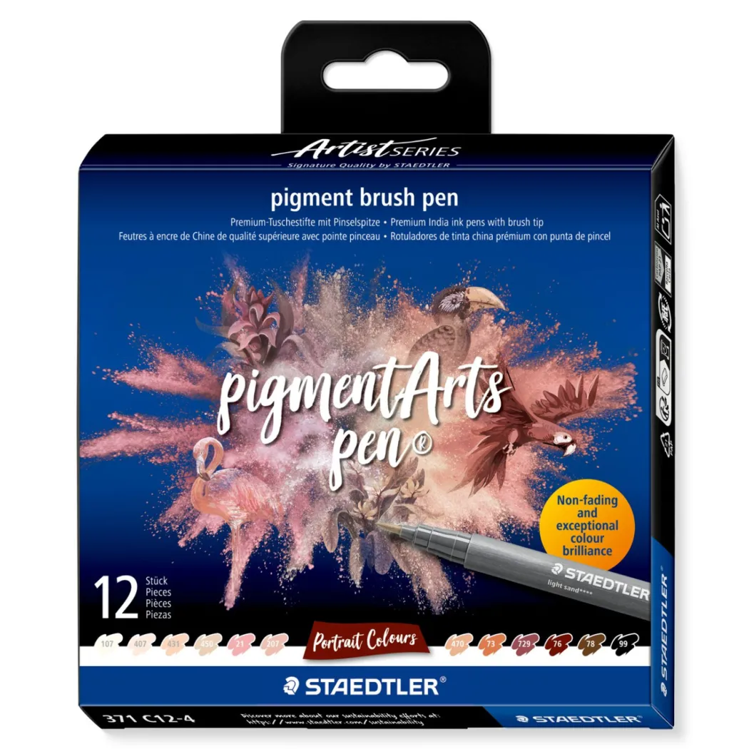 Pigment Arts Brush Pen 12-set Portrait