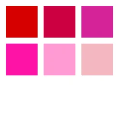 Pigment Arts Brush Pen 6-set Red/Pink