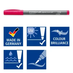 Pigment Arts Brush Pen 6-set Red/Pink