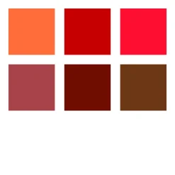 Pigment Arts Brush Pen 6-set Red/Brown