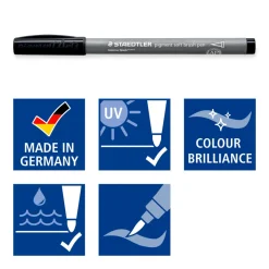 Pigment Arts Soft Brush Pen 6-set Grey