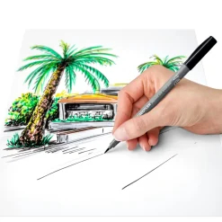 Pigment Arts Soft Brush Pen 6-set Grey