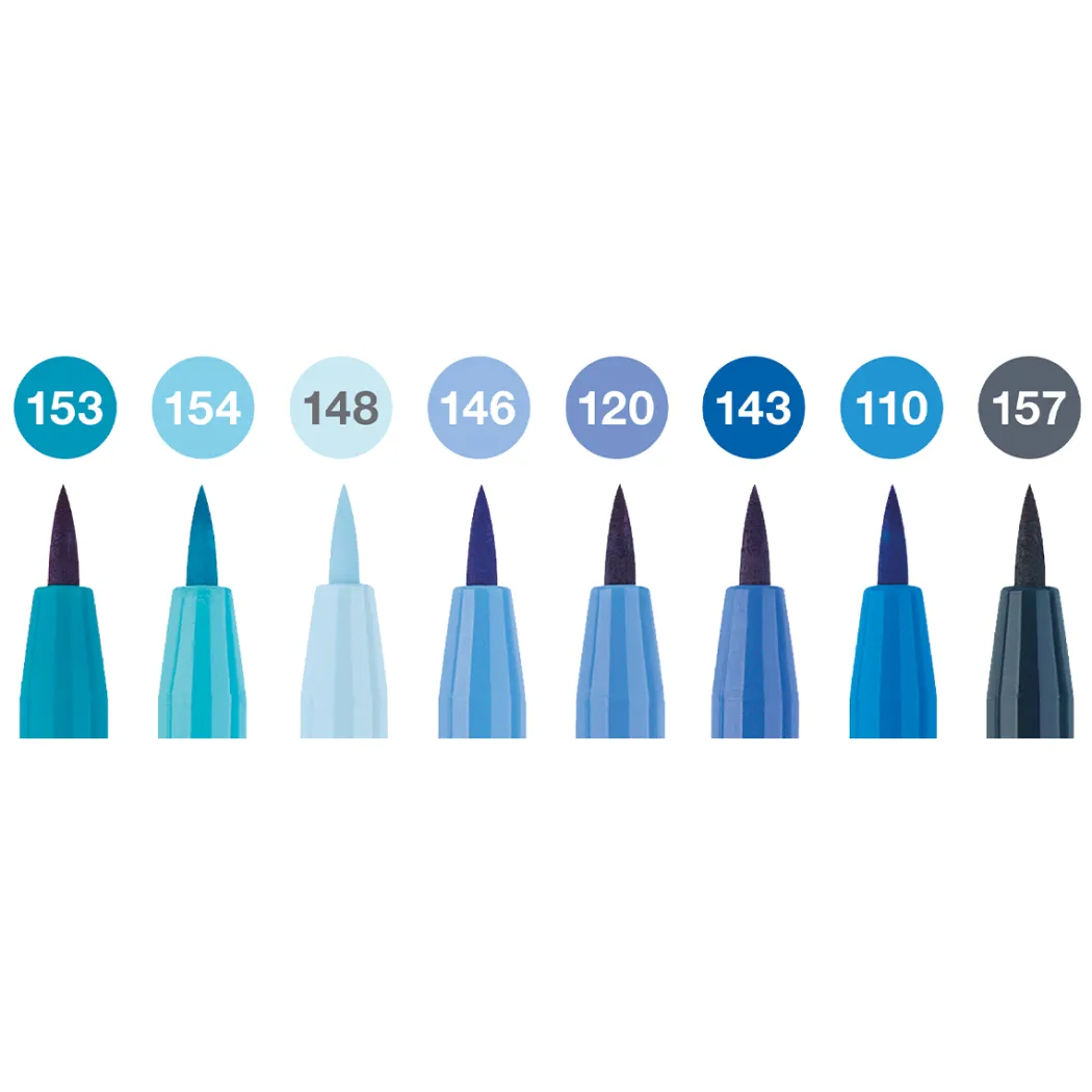 PITT Artist Brush 8-pack Blues