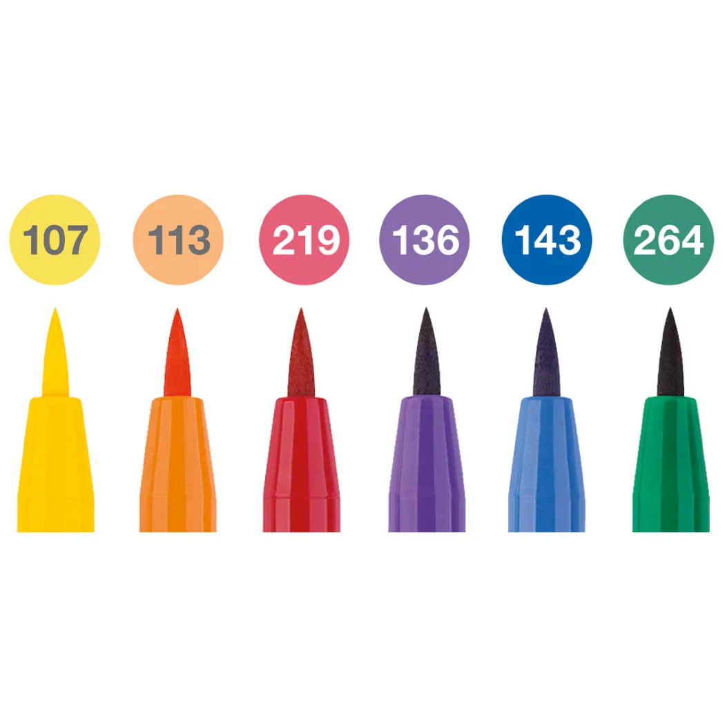 PITT Artist Brush 6-pack Colour