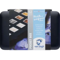 Pocket Box Akvarellfärg 12-set Metallic