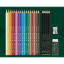 Polychromos & Pitt Graphite Matt Set 17 färgpennor + 4 grafitpennor